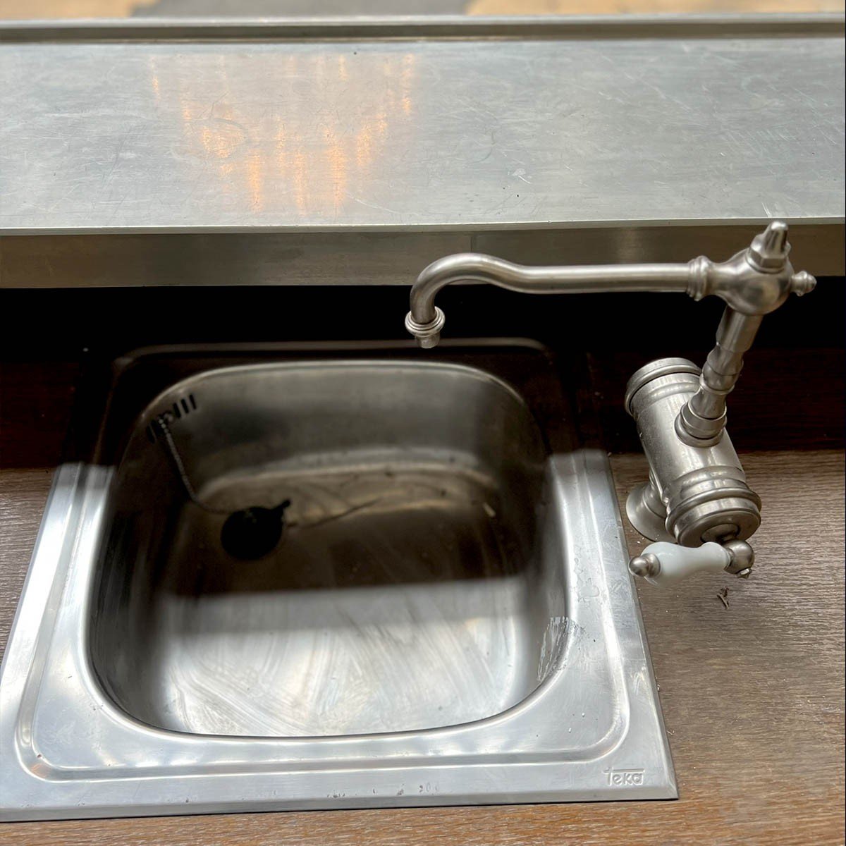 Art Deco Bar Counter With Pewter Track-photo-8