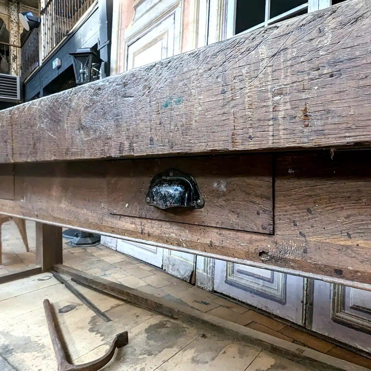 Oak Workbench 265x74x93 Cm-photo-1