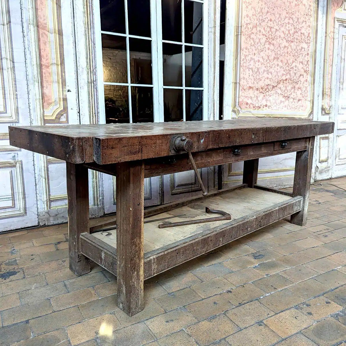 Oak Workbench 265x74x93 Cm