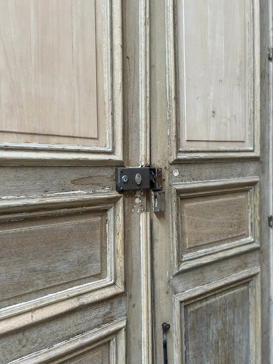 Haussmann Style Stripped Double Door With Frame-photo-3