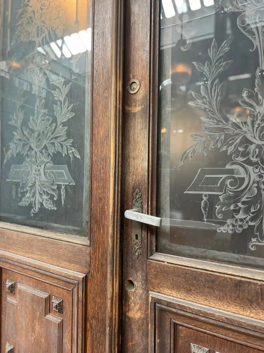 Pair Of Double Doors With Etched Glass-photo-4