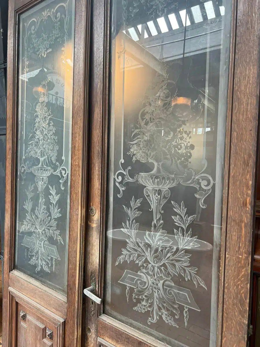 Pair Of Double Doors With Etched Glass-photo-1