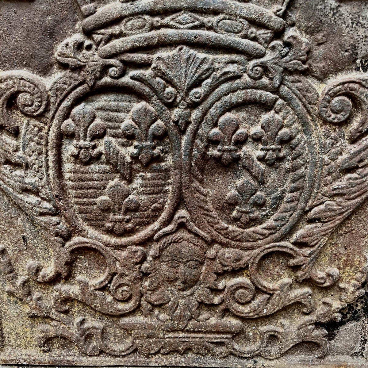 Fireplace Plaque With The Alliance Coat Of Arms Of Louis-henry De Bourbon-condé-photo-3