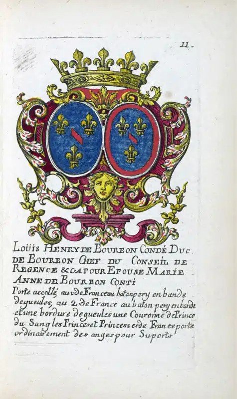 Fireplace Plaque With The Alliance Coat Of Arms Of Louis-henry De Bourbon-condé-photo-1