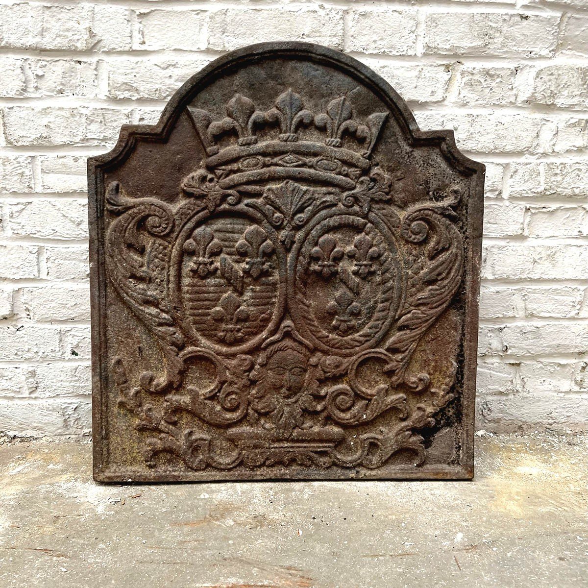 Fireplace Plaque With The Alliance Coat Of Arms Of Louis-henry De Bourbon-condé