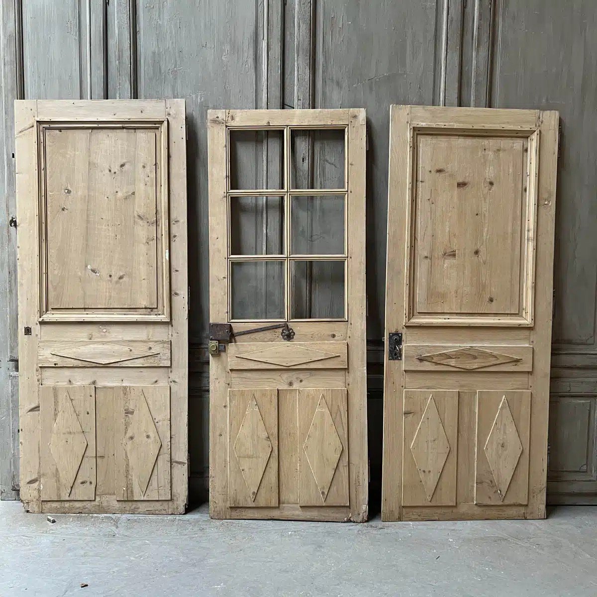 Lot Of Stripped Closet Doors In The Directoire Style