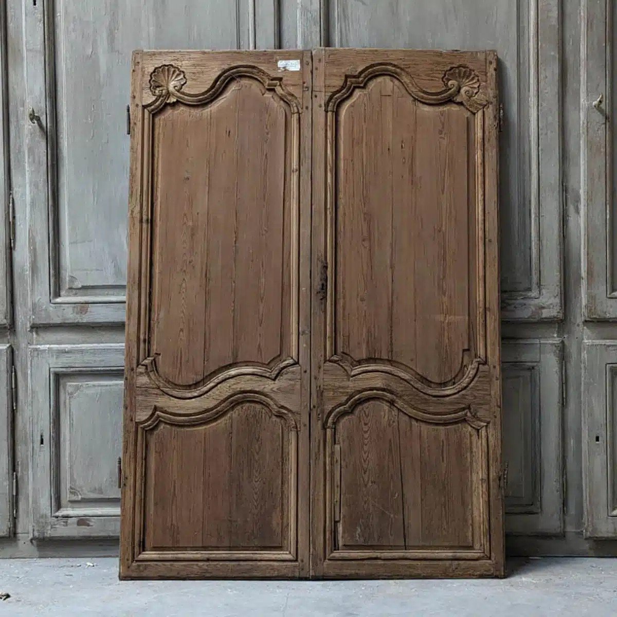 Double Louis XV Style Fir Cupboard Door