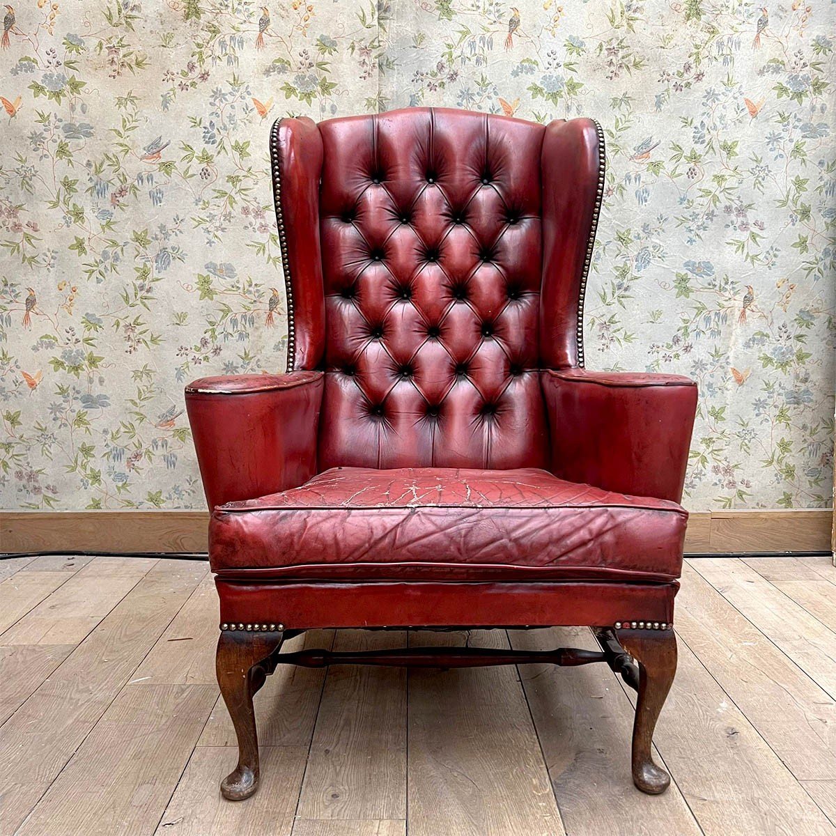 Fauteuil Chesterfield Rouge-photo-2