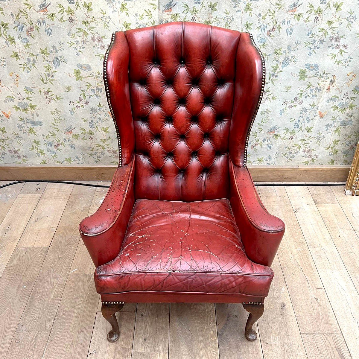 Fauteuil Chesterfield Rouge-photo-3