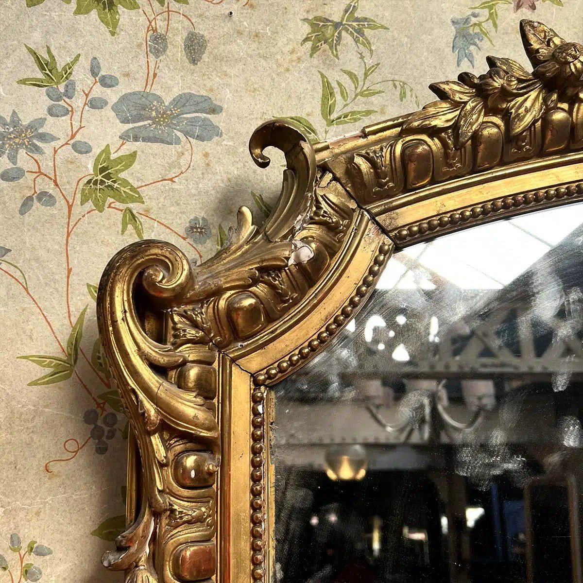 Trumeau De Style Louis XV En Dorure, Miroir Mercure-photo-2