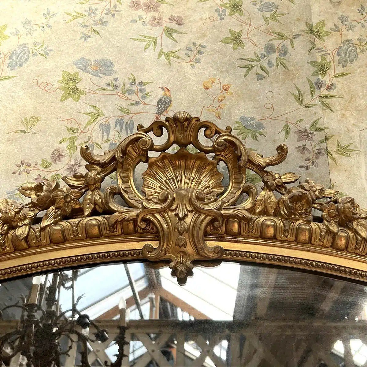 Trumeau De Style Louis XV En Dorure, Miroir Mercure-photo-3