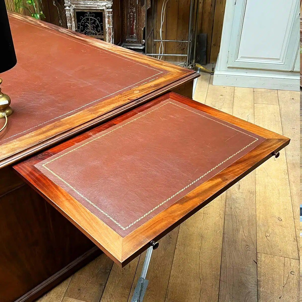 19th Century Empire Mahogany Double Desk-photo-4