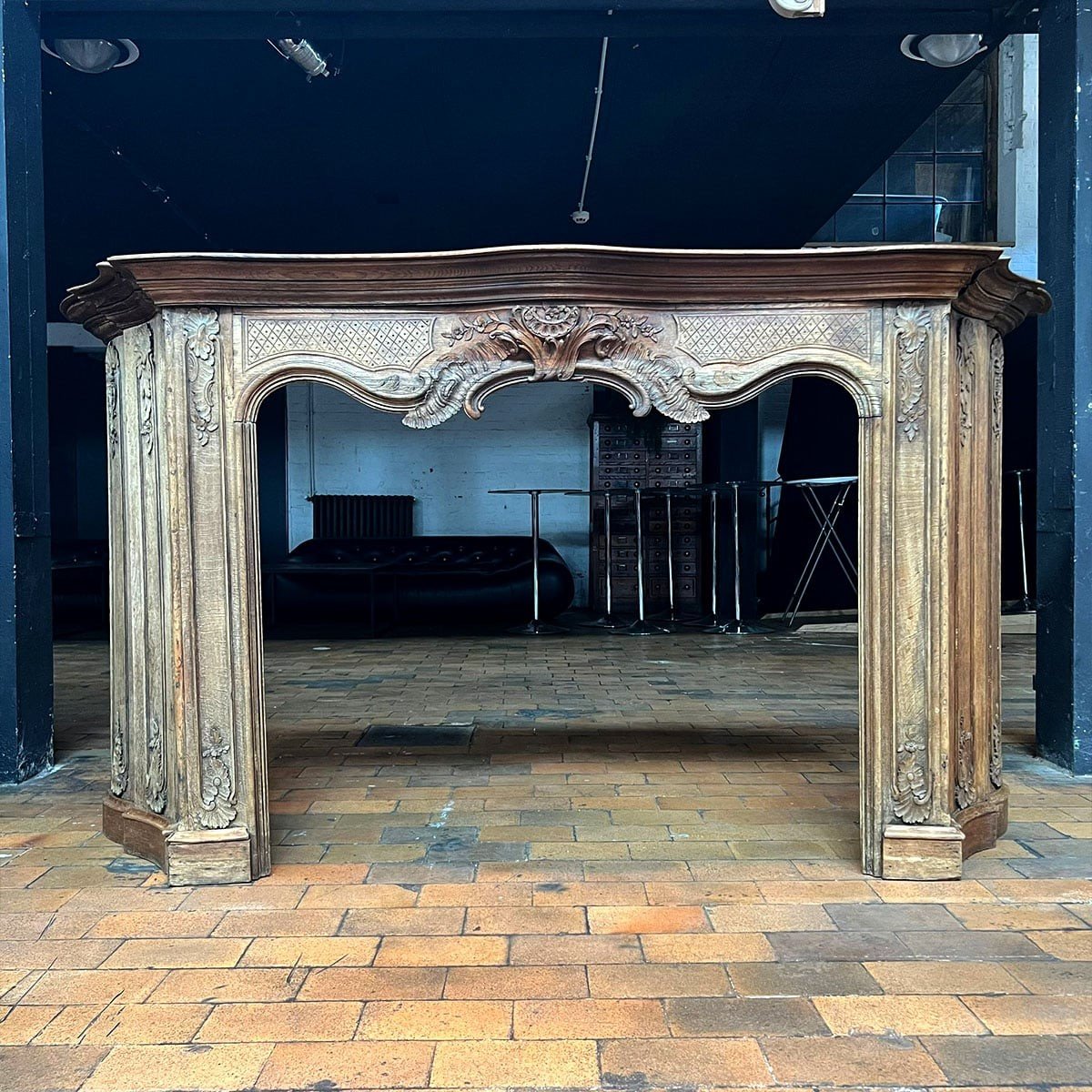 Louis XV Style Oak Fireplace-photo-3