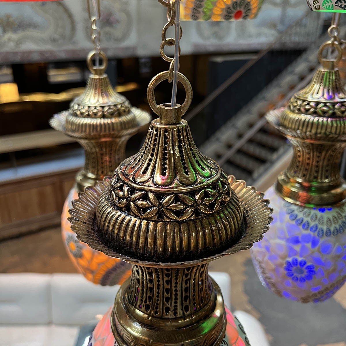 1930s Style Multi-layer Glass Chandelier-photo-3