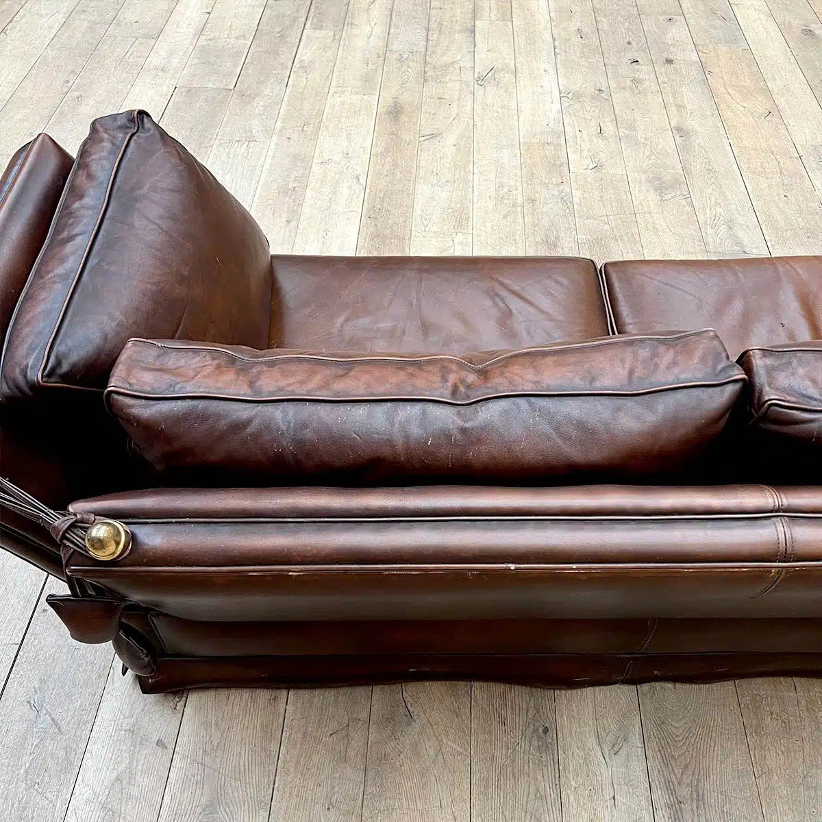 Leather Sofa Attributed To Jansen Circa 1970-photo-2