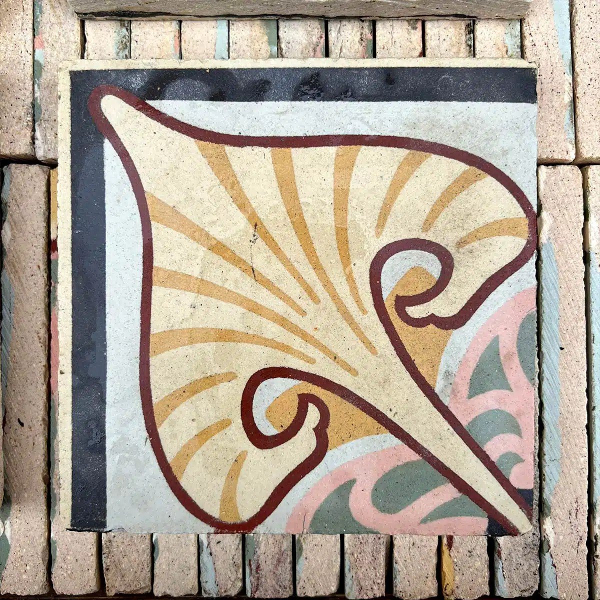 Carreaux De Ciment Art Nouveau 11,6m²-photo-2