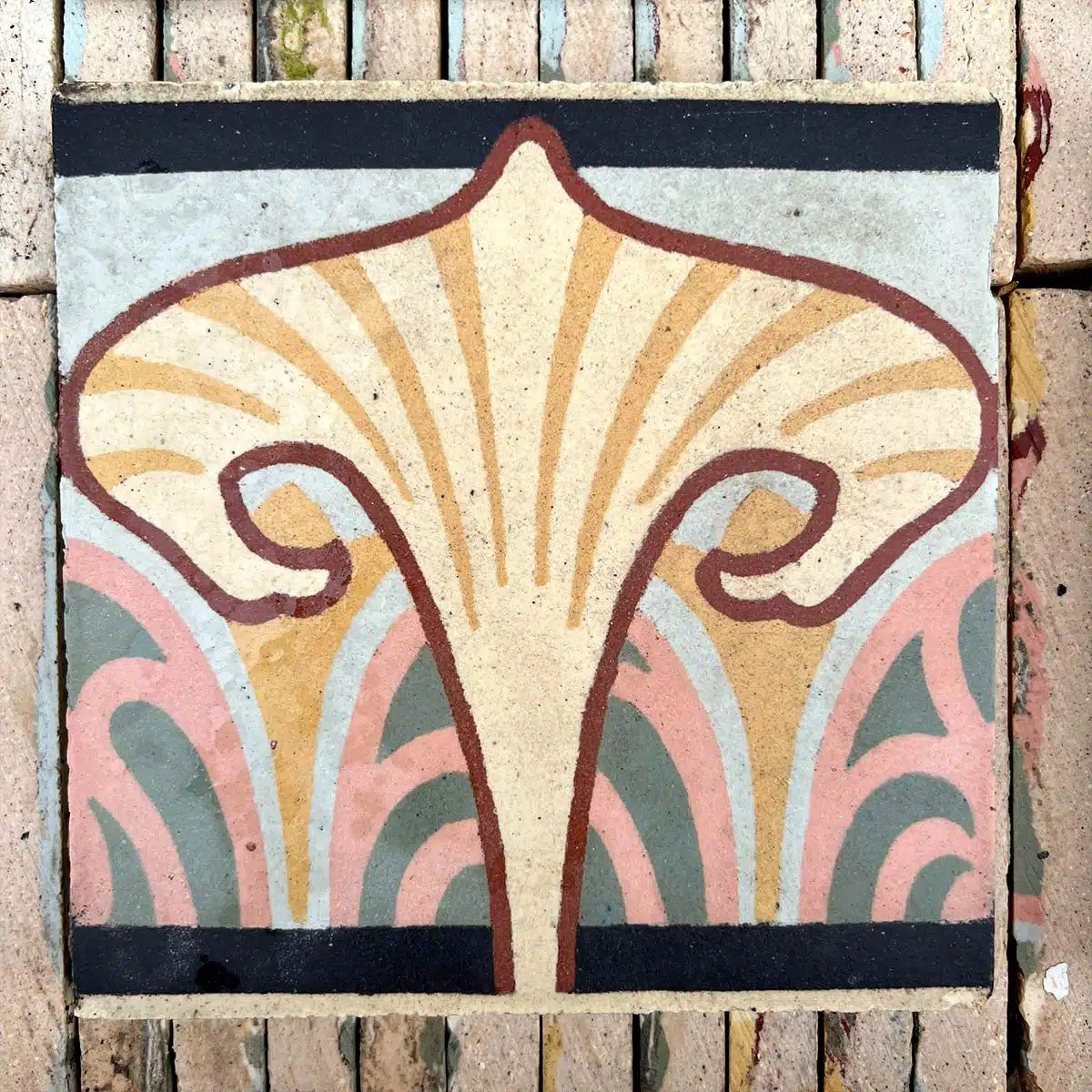 Carreaux De Ciment Art Nouveau 11,6m²-photo-4