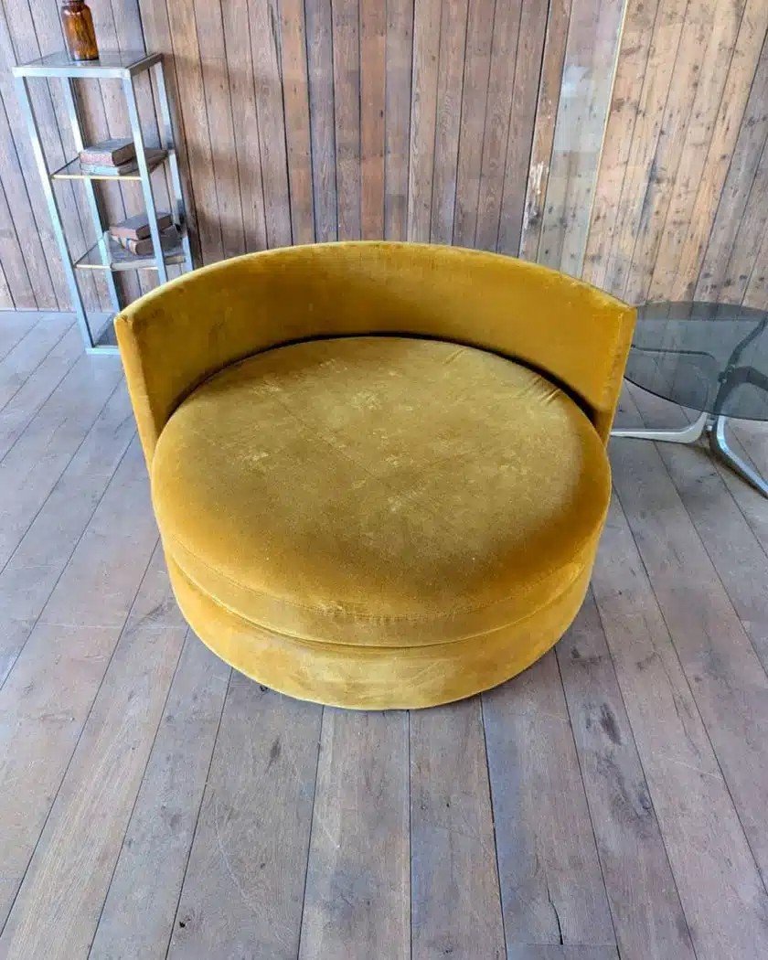 Round Velvet Armchair-photo-2