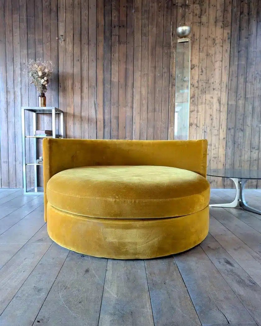 Round Velvet Armchair-photo-4