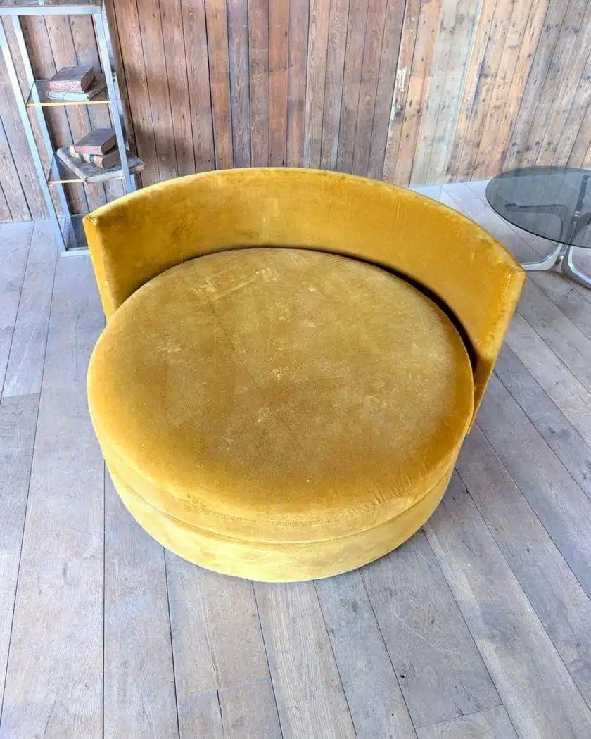 Round Velvet Armchair-photo-2