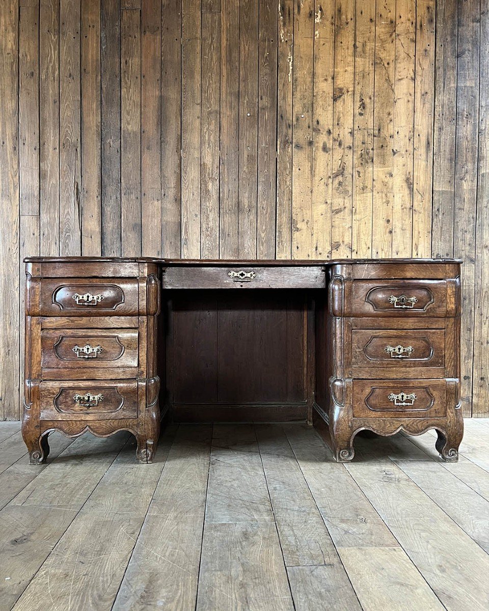 Louis XV Style Oak Desk-photo-2