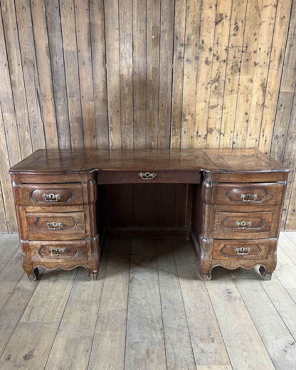 Louis XV Style Oak Desk-photo-3