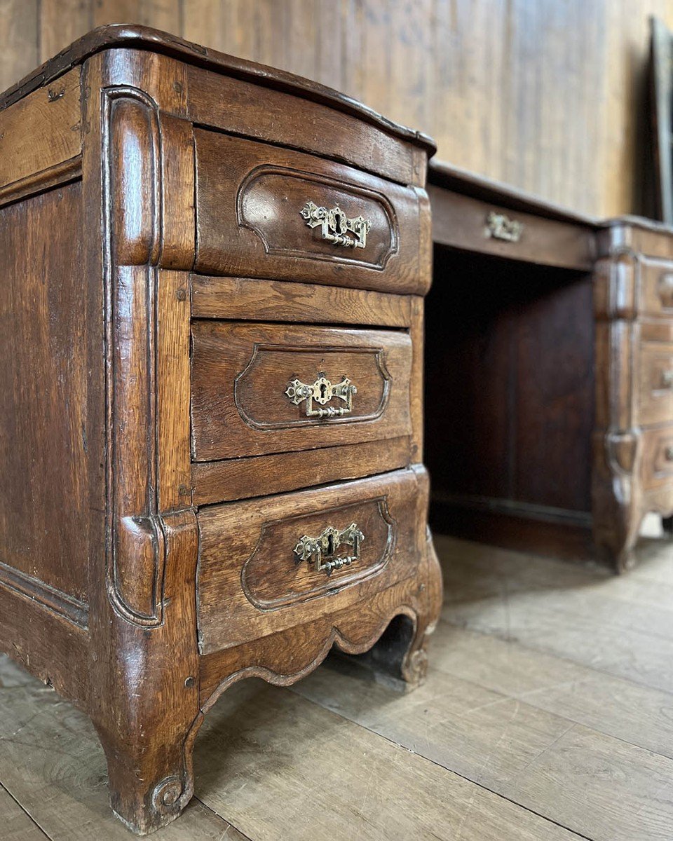 Louis XV Style Oak Desk-photo-4