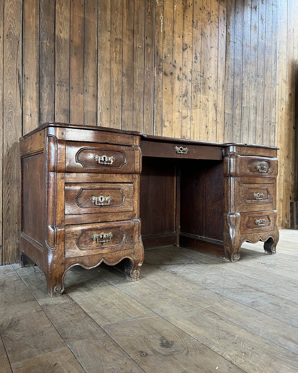 Louis XV Style Oak Desk