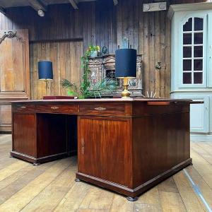 19th Century Empire Mahogany Double Desk