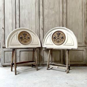 Pair Of Louis XV Style Transoms 121×71 Cm