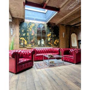 Red Chesterfield Living Room