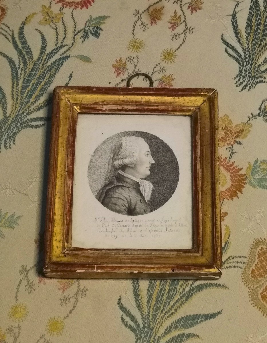 Petit Portrait Physionotrace Daté 1789