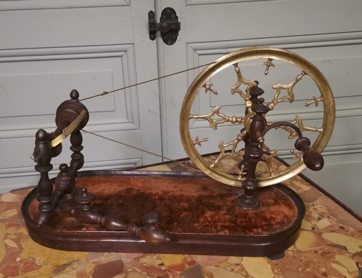 Rare Petit Rouet De Table d'époque Louis XV-photo-2