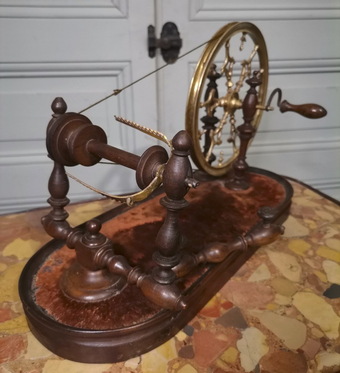 Rare Petit Rouet De Table d'époque Louis XV-photo-4