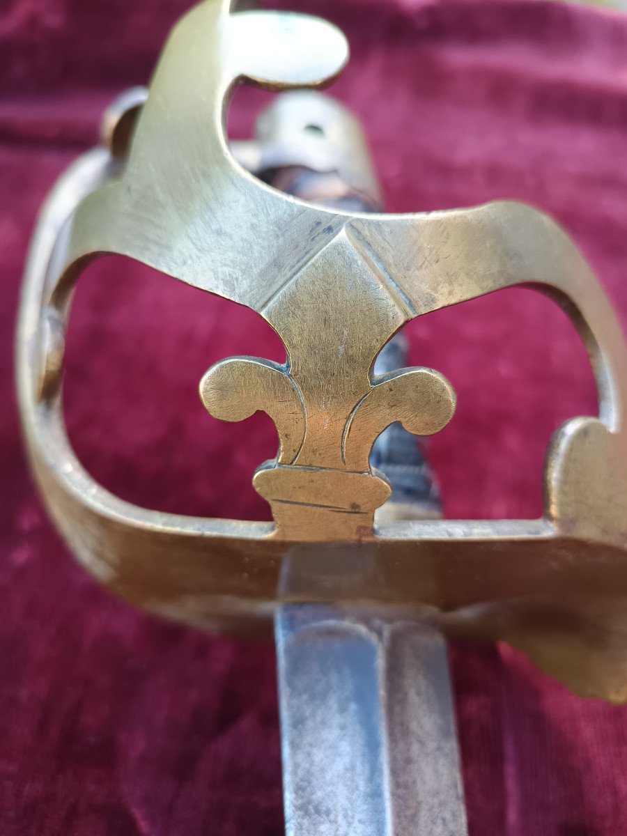 Rare Sabre De Cavalerie Lourde Ou De Dragon Modèle 1779 époque Ancien Régime-photo-4