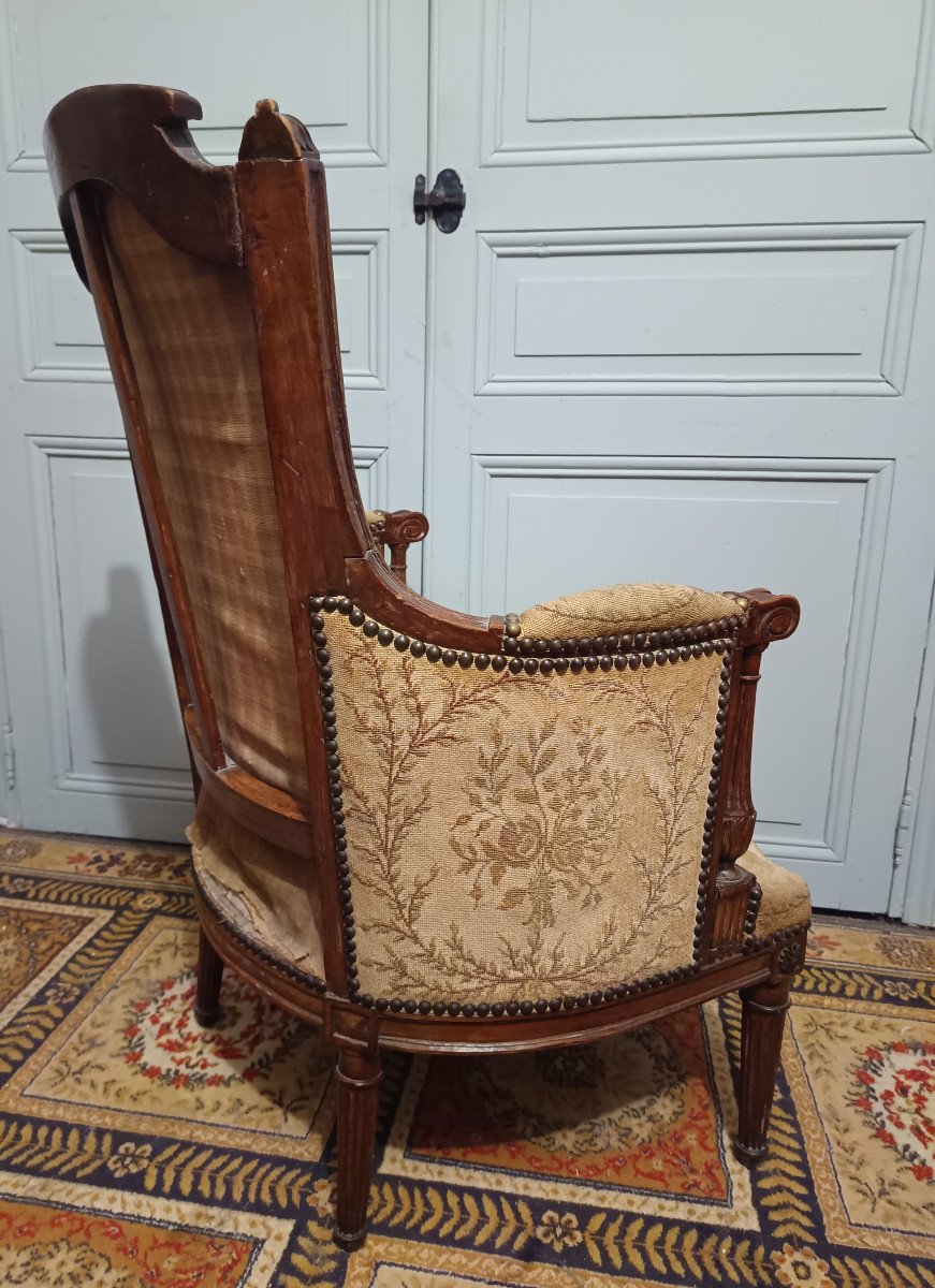 Fauteuil Bergère d'époque Louis XVI-photo-3