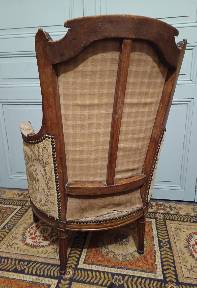 Fauteuil Bergère d'époque Louis XVI-photo-4