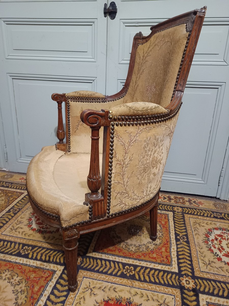 Fauteuil Bergère d'époque Louis XVI