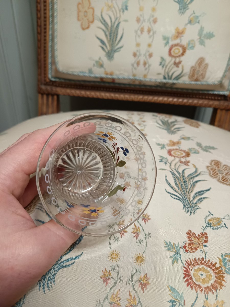 Gobelet Normand De Mariage En Verre émaillé époque Début XIXème-photo-7