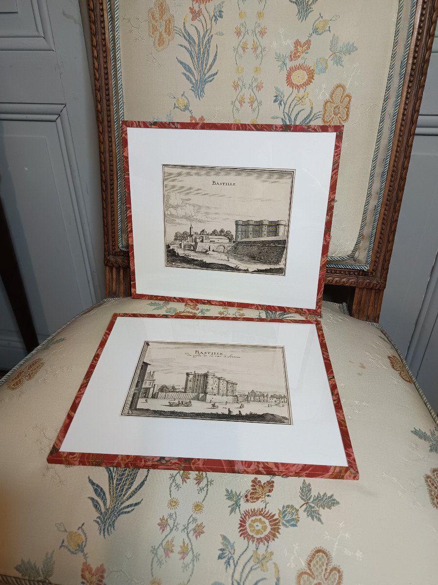 Pair Of Engravings Of The Bastille After Johanne Pieters Circa 1640