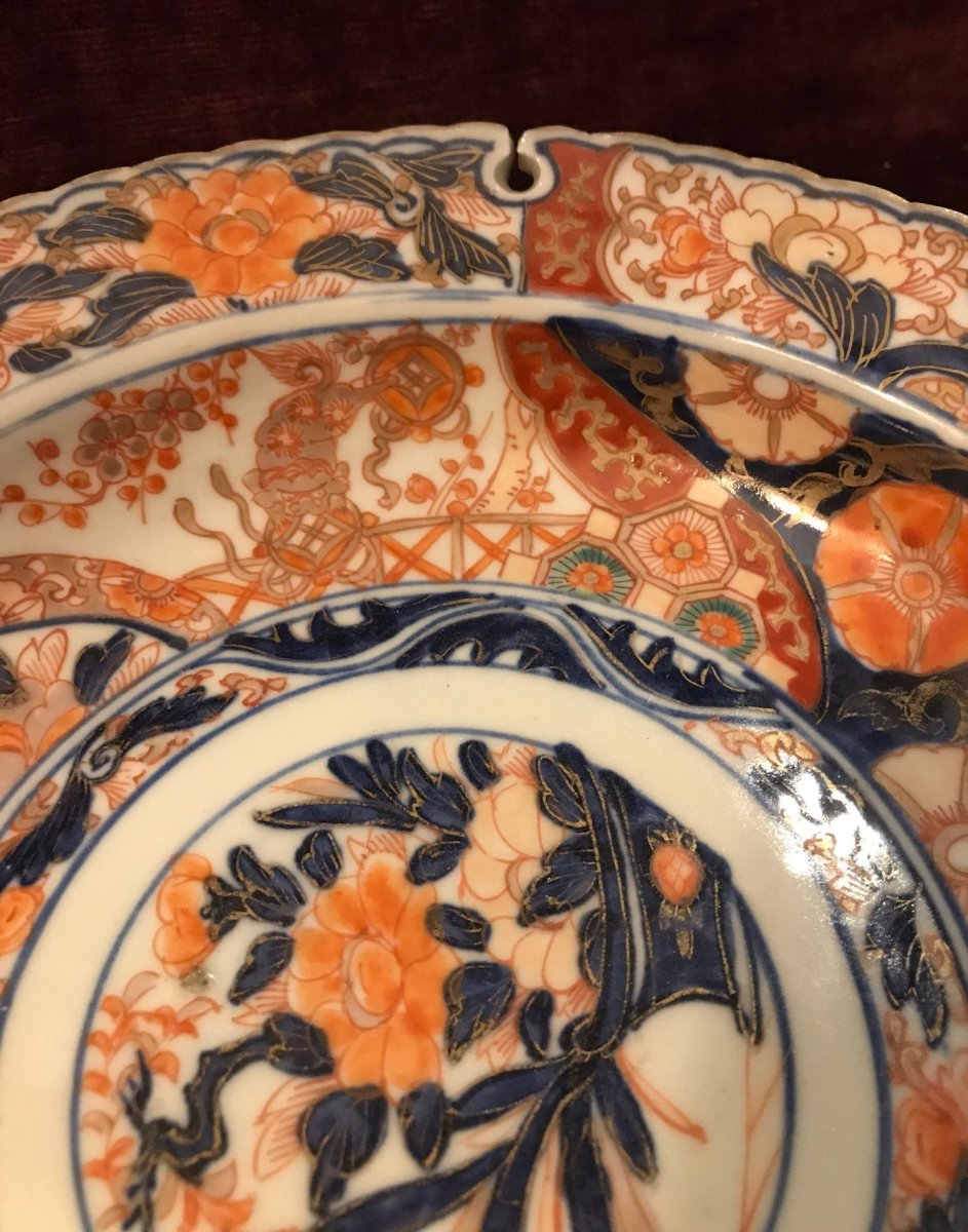 Large Hollow Plate Of Imari Japan Nineteenth-photo-5