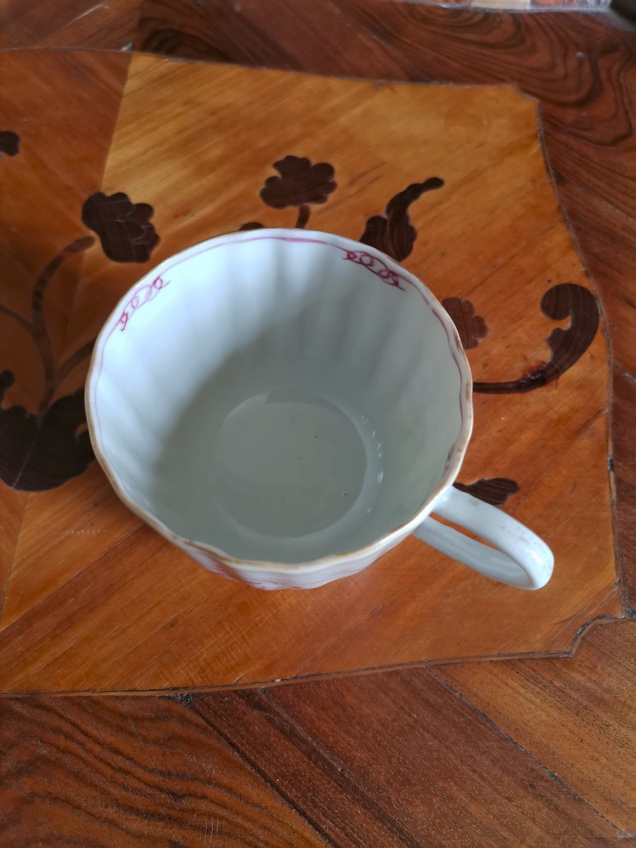 Tasse Et Soucoupe En Porcelaine De Chine De La Cie Des Indes d'époque Louis XV-photo-1