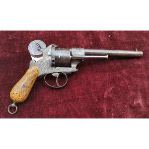 Long Luxury 9mm Pinfire Revolver In Double Actions Circa 1860 Second Empire Period