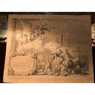 Rare Gravure XVIIIe Francesc Tramulles I Roig 1717 à 1773 - C.1764