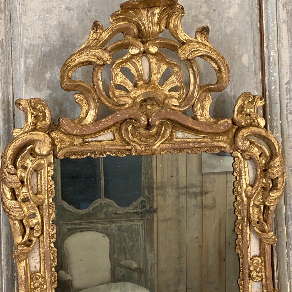 Miroir d'époque Louis XV-photo-2