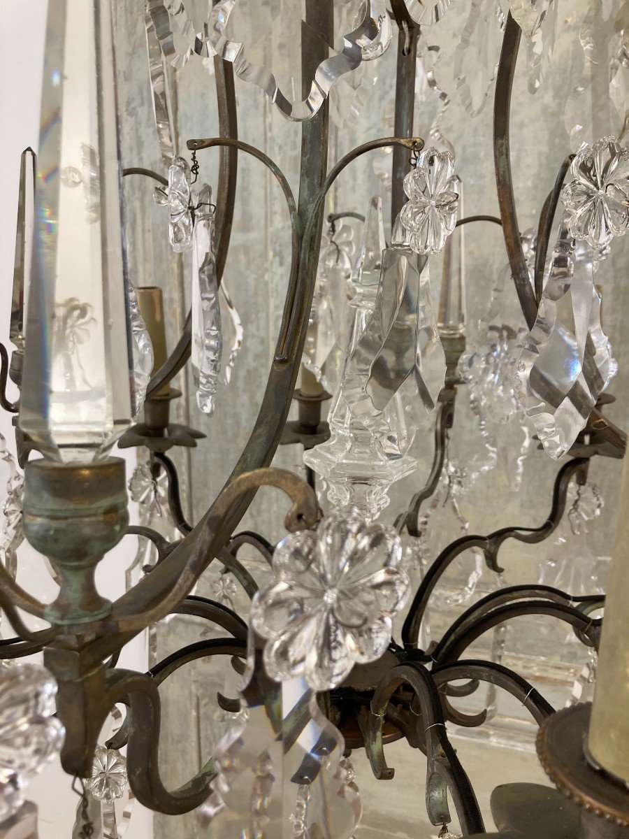 Grand lustre cage en cristal de style Régence-photo-7
