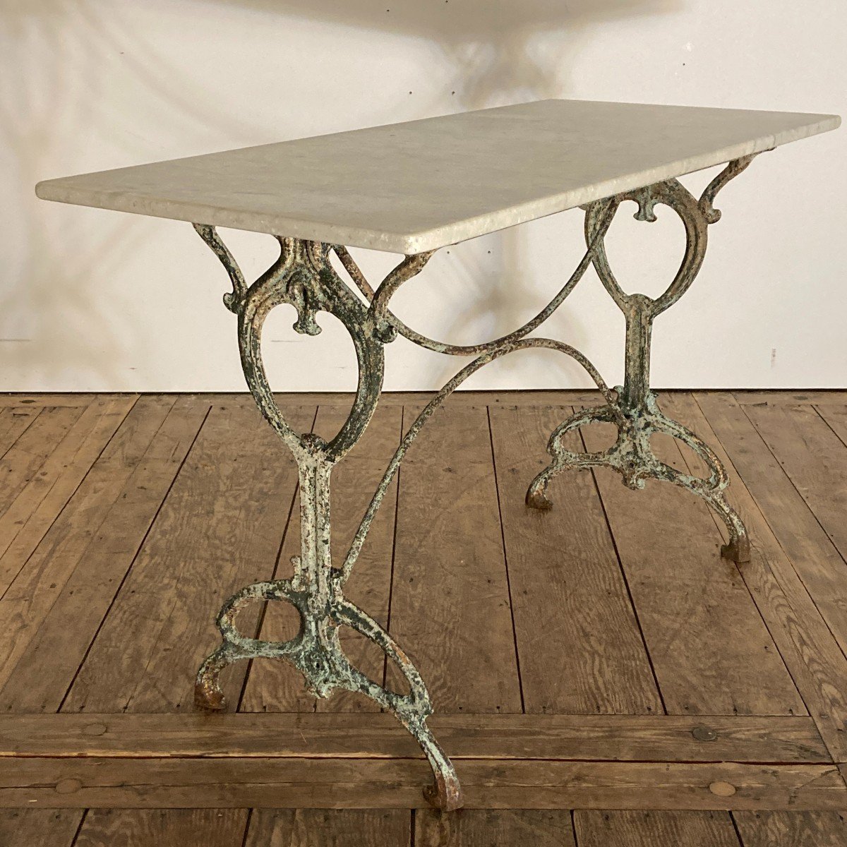 Art Nouveau Cast Iron Bistro Table-photo-8