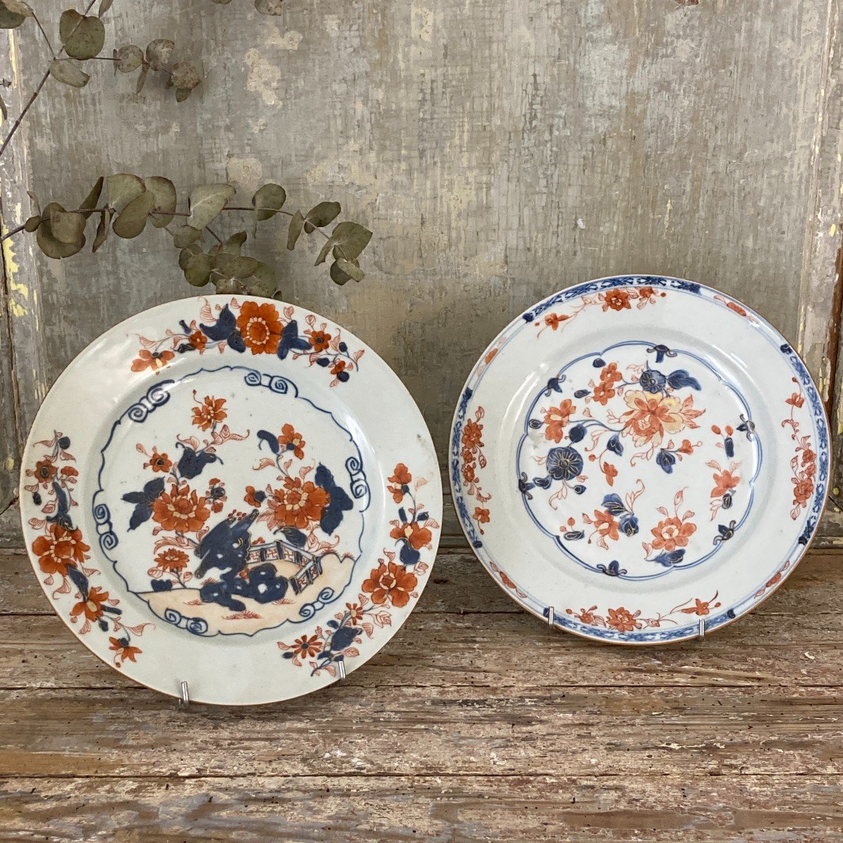 2 assiettes en porcelaine de Chine XVIII ème