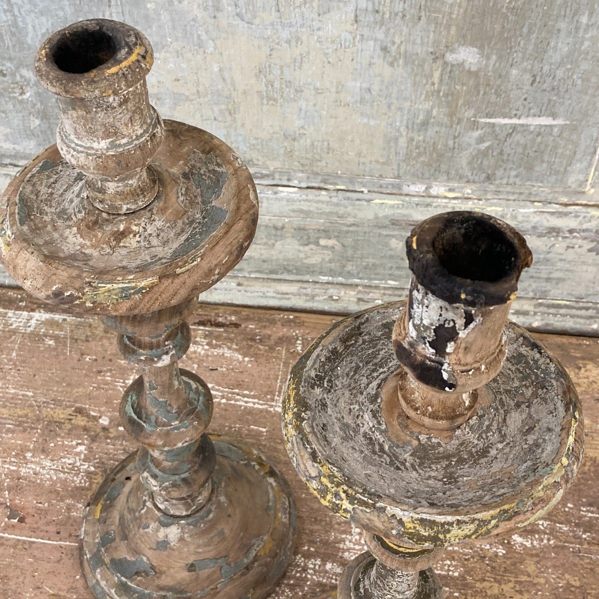 Pair Of 17th Century Candlesticks-photo-3