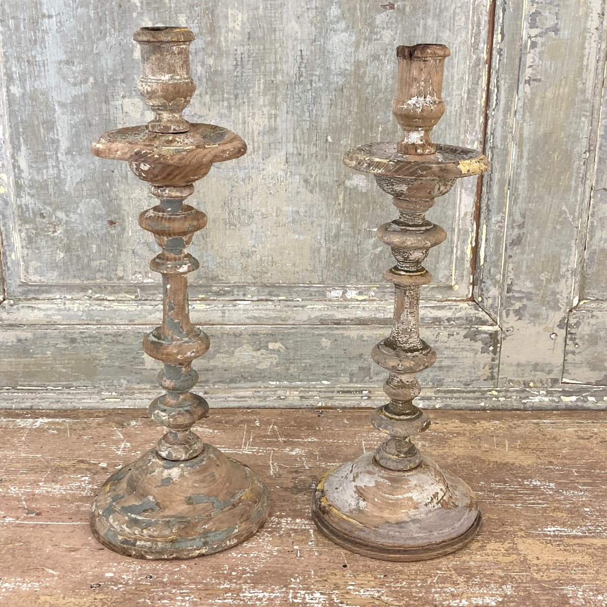 Pair Of 17th Century Candlesticks-photo-4